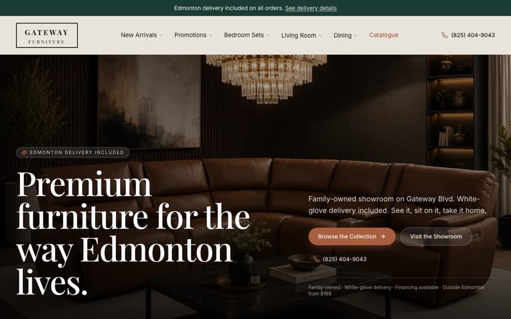 Gateway Furniture website
